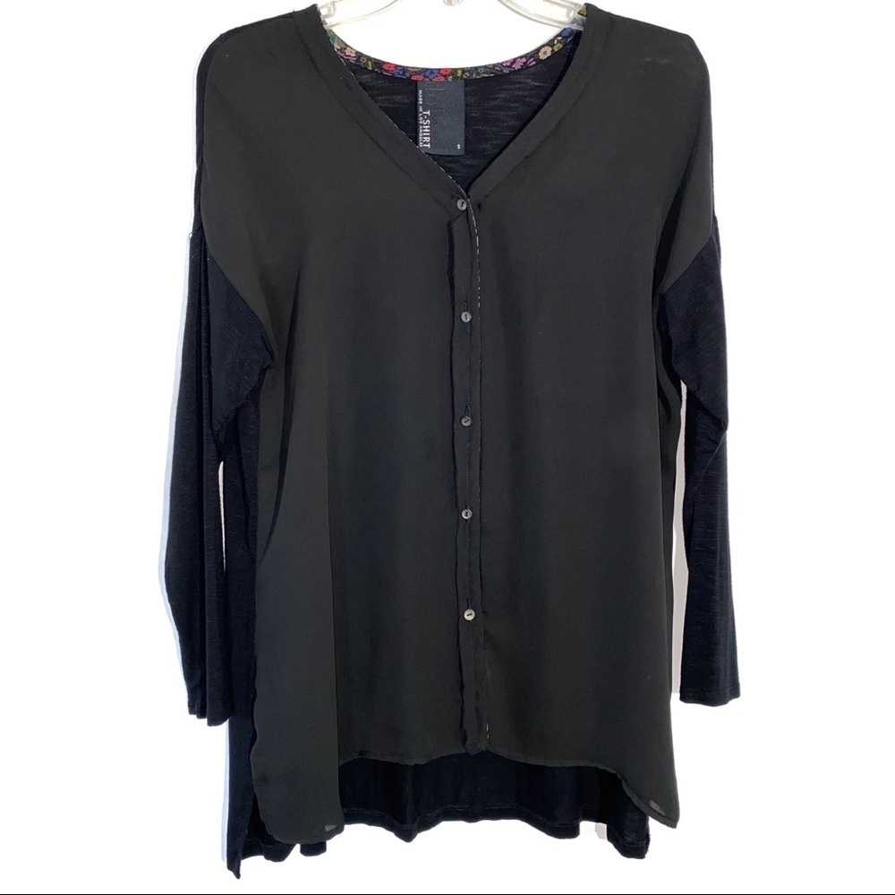 Anthropologie Dolan Top Black Size Small
